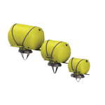 Illustration of three various-sized self-contained Mark V/Orca systems used for removing underwater mines, weapons and explosives